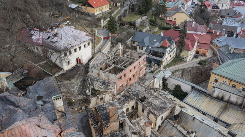 SR Banská Štiavnica centrum požiar budovy...
