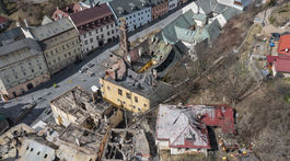 SR Banská Štiavnica centrum požiar budovy prehliadka BBX