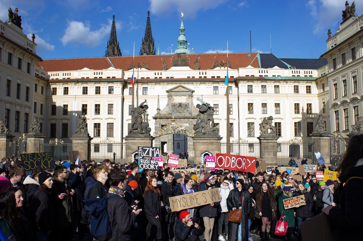 Česko protest učitelia praha