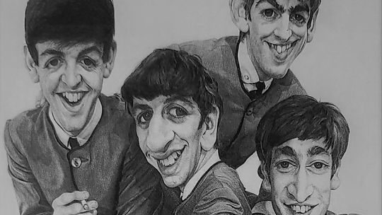 Karikatúra The Beatles od Stana Lajdu podľa...