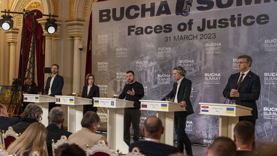 Zelenskyj na summite v Kyjeve: Buča sa musí stať 
