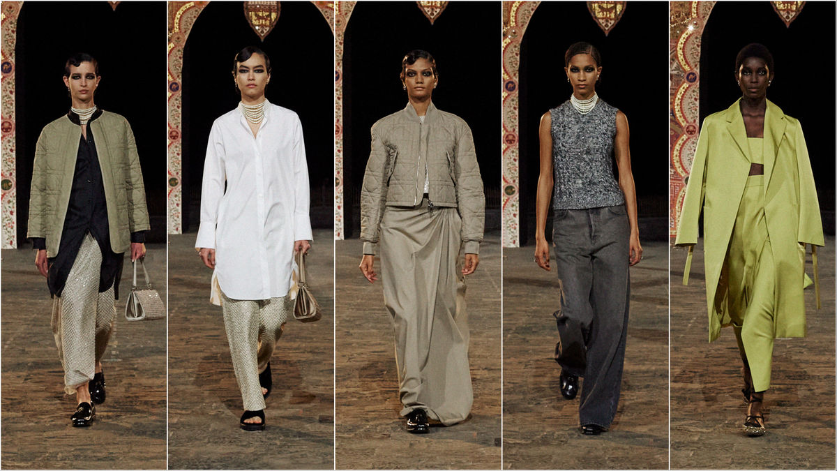 Modelky na prehliadke dámskej kolekcie...