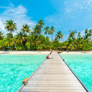 NEPOUZ, Maldivy, more, exotika, most, ostrov