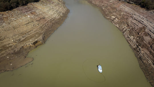 Rybári používajú sieť na výlov rýb, ktoré by...