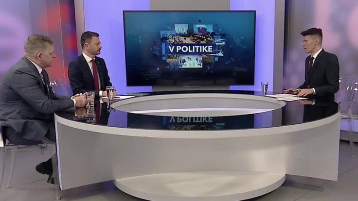 Eduard Heger a Robert Fico v relácii V politike.