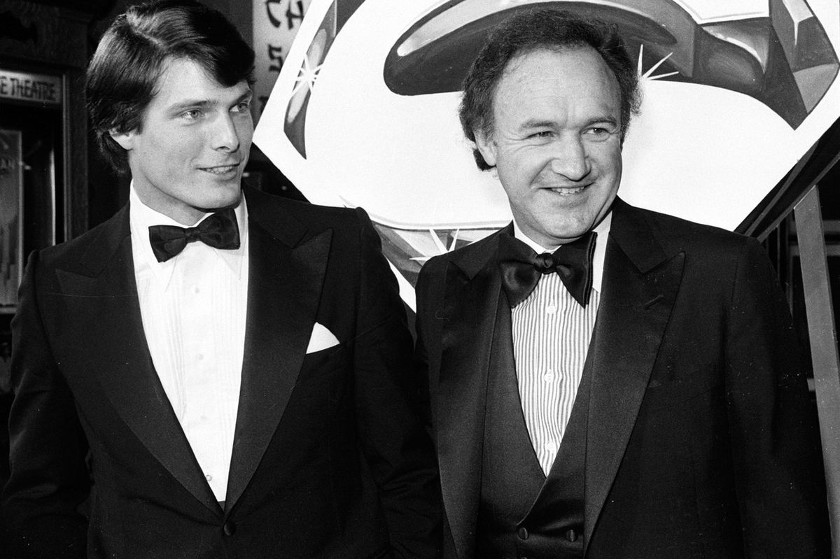 Christopher Reeve a Gene Hackman ako Superman a...