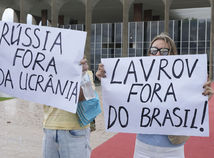 Brazília, Rusko, Lavrov, demonštranti