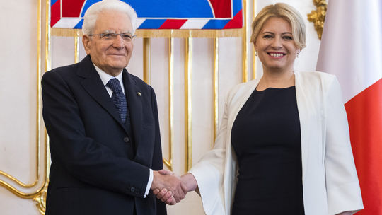 Čaputová hostí Mattarellu. Prezidenti SR a Talianska avizujú prehlbovanie spolupráce v oblasti energetiky