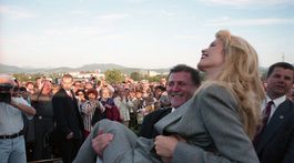 Vladimír Mečiar, Claudia Schiffer, diaľnica, Ilava, volebná kampaň 1998
