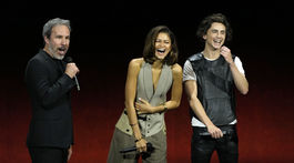 Denis Villeneuve (vľavo) a herci Zendaya a Timothee Chalamet