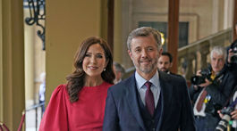Dánsky korunný princ Frederik a jeho manželka, korunná princezná Mary
