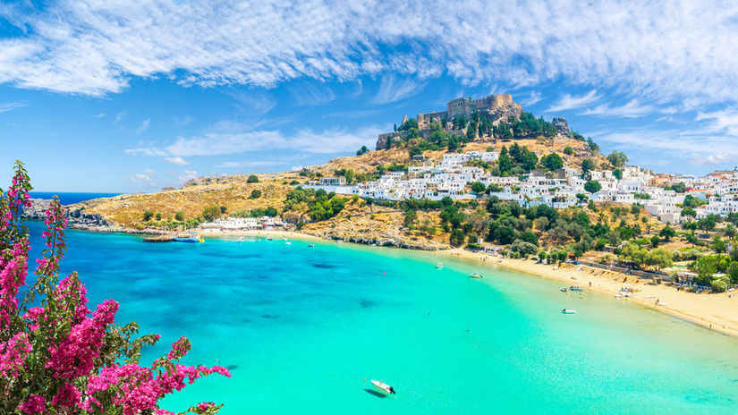 Le village de Lindos sur l'île de Rhodes.