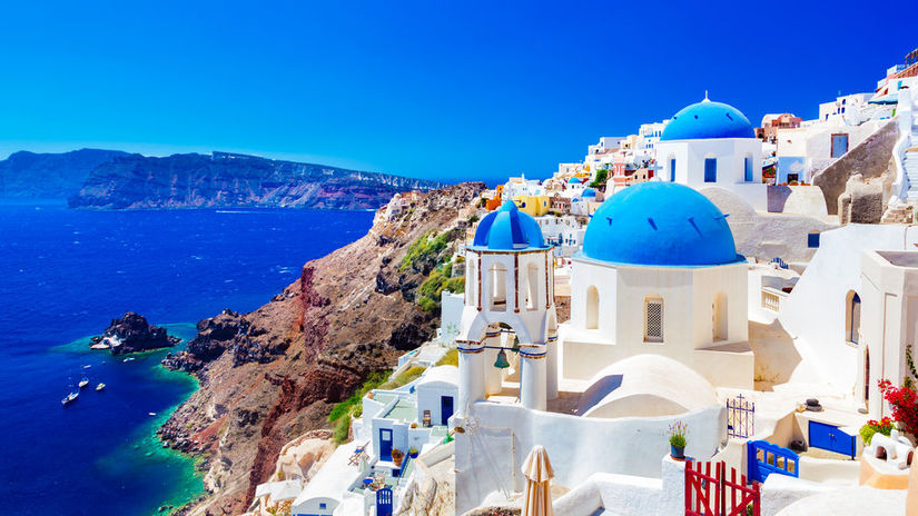 Le village d'Oia sur l'île de Santorin.