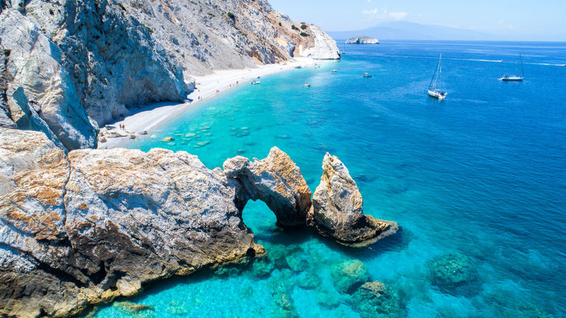 Plage de Lalaria sur l'île grecque de Skiathos.