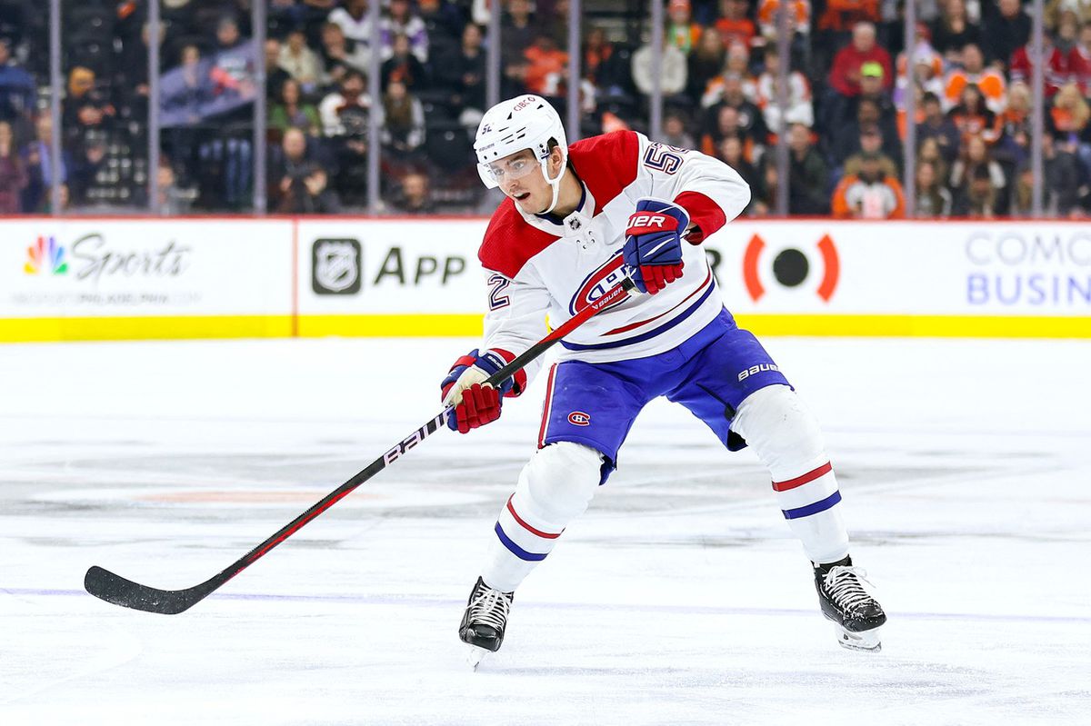 Justin Barron v drese Montrealu Canadiens.