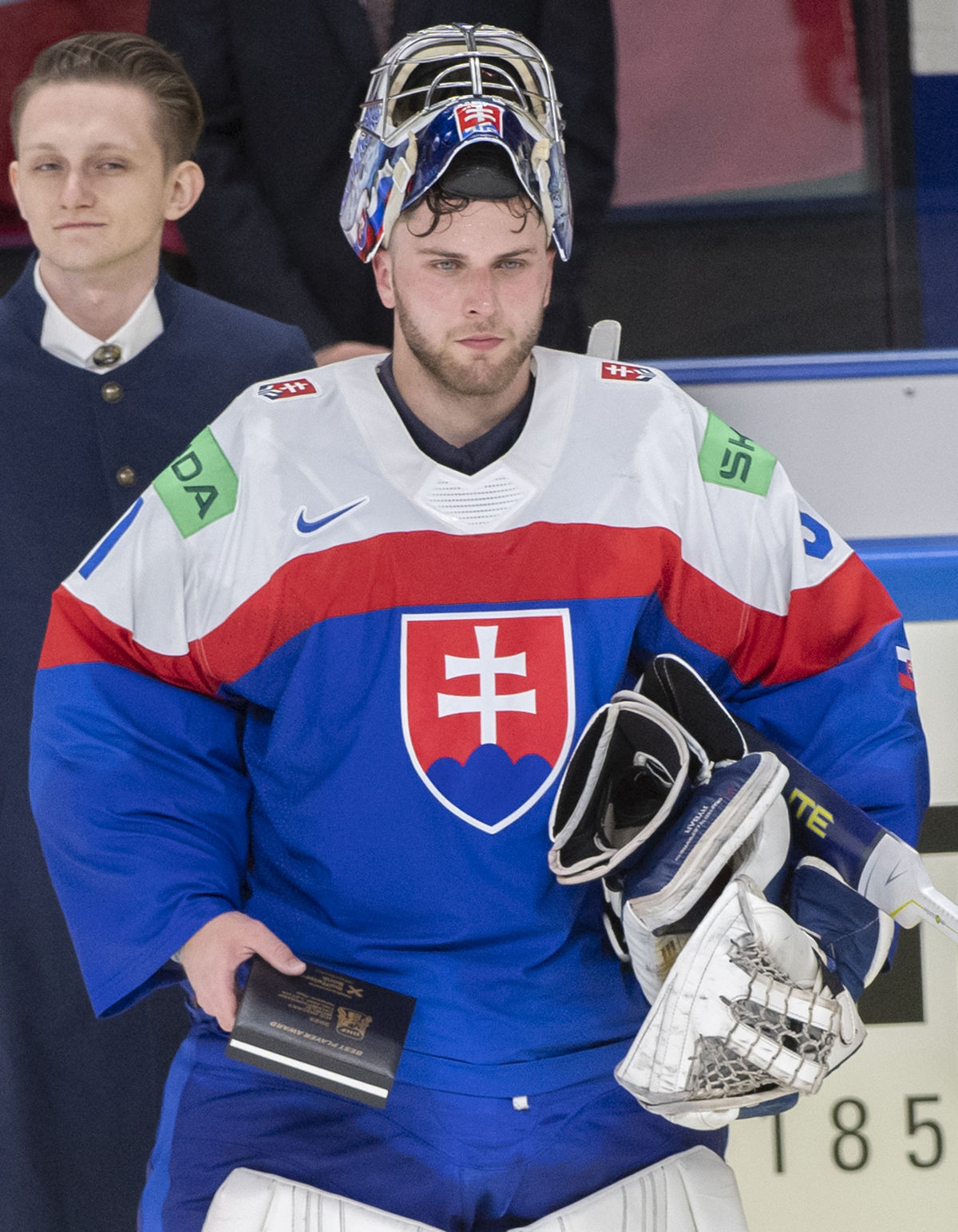 Samuel Hlavaj v drese Slovenska na MS 2023.