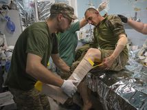 Rusko Ukrajina ranení vojaci Bachmut