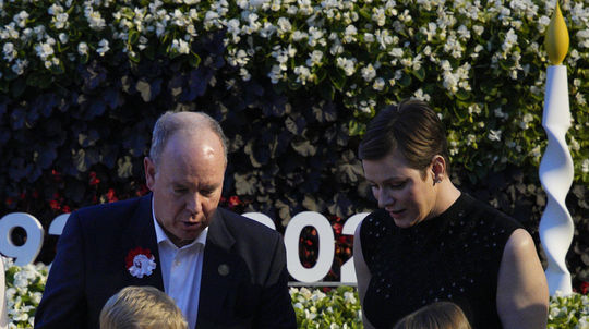 Monacká kniežacia rodina počas osláv 100....