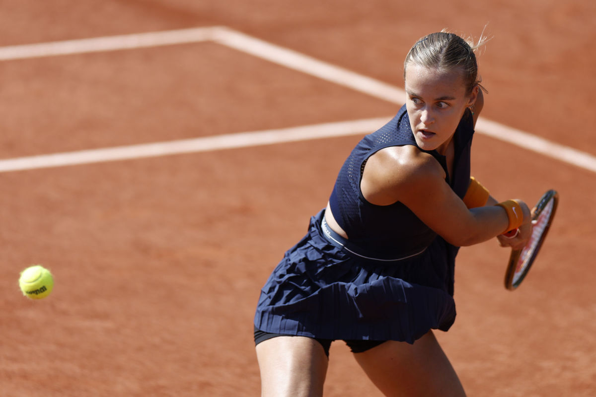 Anna Karolina Schmiedlová à Roland Garros 2023.