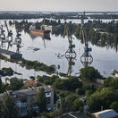 Ukrajina, Cherson, záplava, priehrada