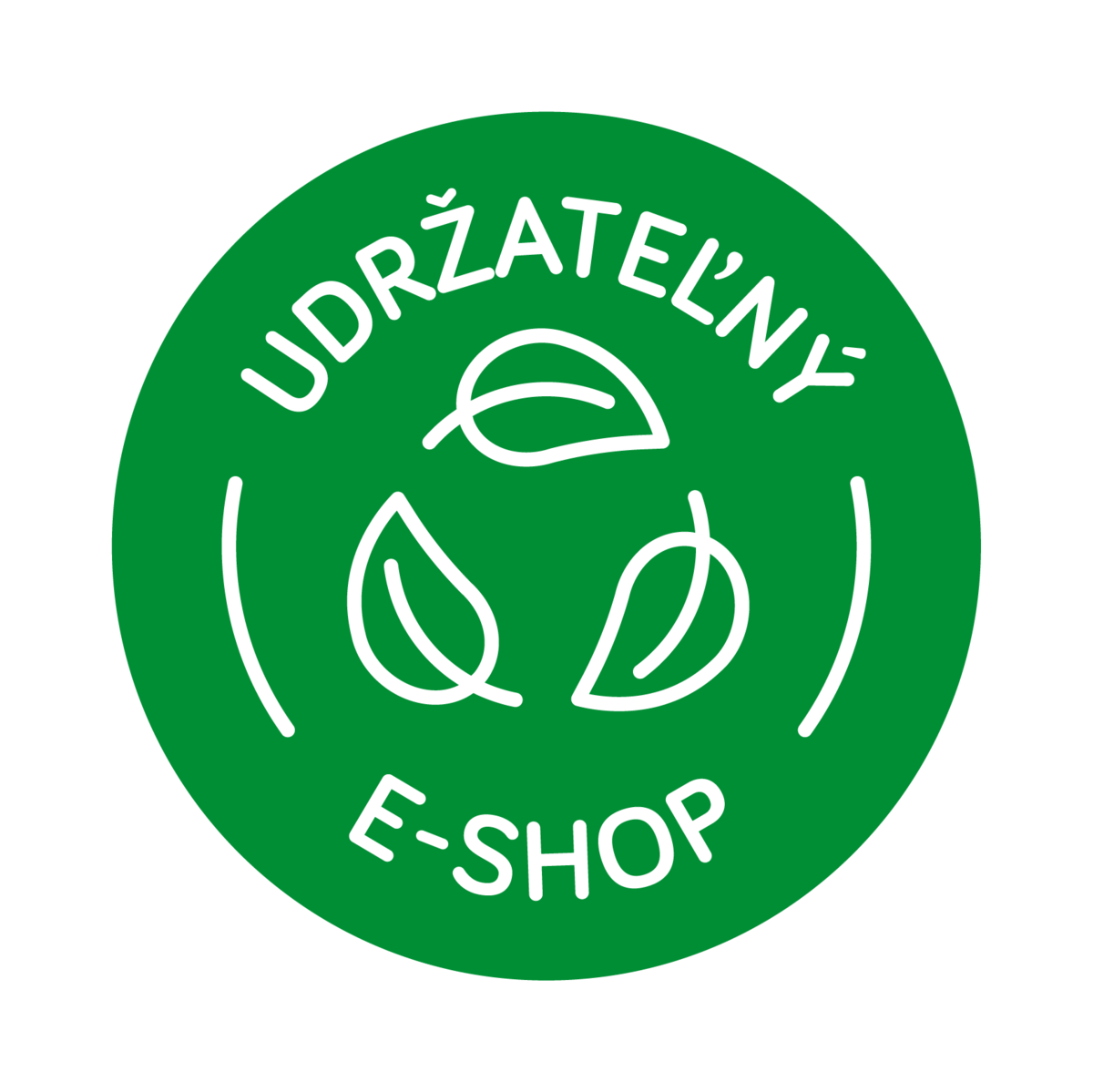 Ikona „Udržateľný e-shop“.