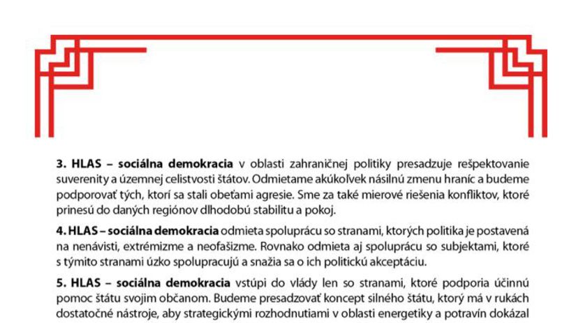 Deklarácia strany Hlas