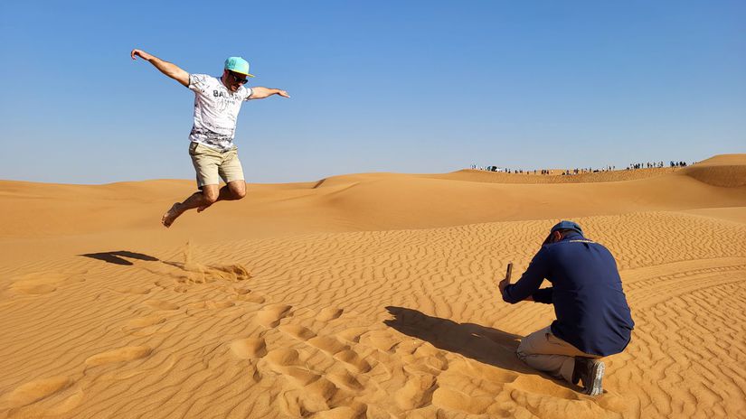 púšť, moment, výskok, Dubaj