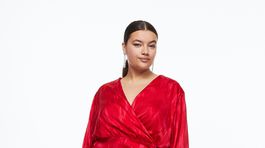 Červené zavinovacie šaty H&M, predávajú sa za...