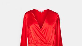 Červené zavinovacie šaty Never Fully Dressed Petite