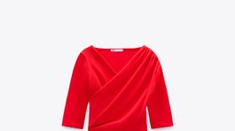 Červené zavinovacie šaty Zara