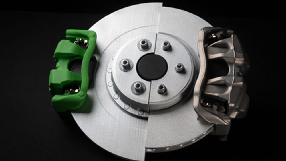 Brzdový systém Green Caliper kombinuje menší a...