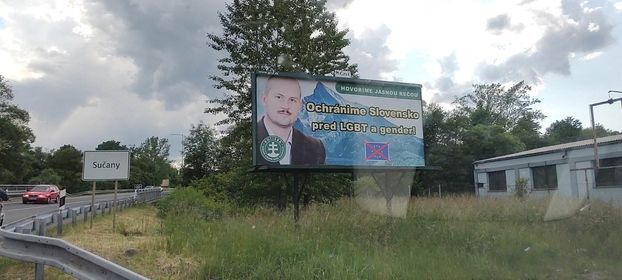 Bilbord strany Kotlebovci -ĽSNS v predvolebnej...