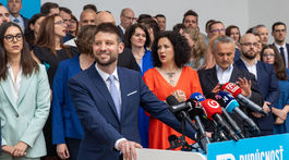 Michal Šimečka, Progresívne Slovensko, kandidátka, predstavenie, Michal Truban, Lucia Plaváková, Štefan Kiss, Ivan Štefunko, Zora Jaurová, Oskar Dvořák, Simona Petrík