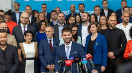 Michal Šimečka, Progresívne Slovensko, kandidátka, predstavenie, Michal Truban, Lucia Plaváková, Štefan Kiss, Ivan Štefunko, Zora Jaurová, Oskar Dvořák, Simona Petrík