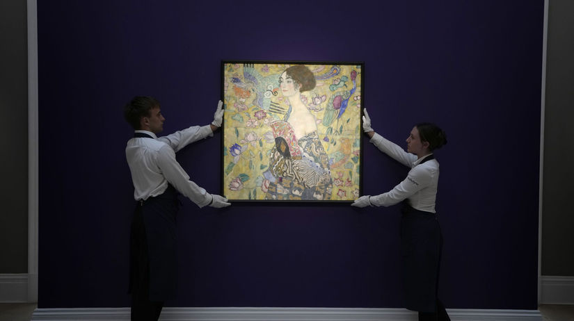Dáma s vejárom / Gustav Klimt /