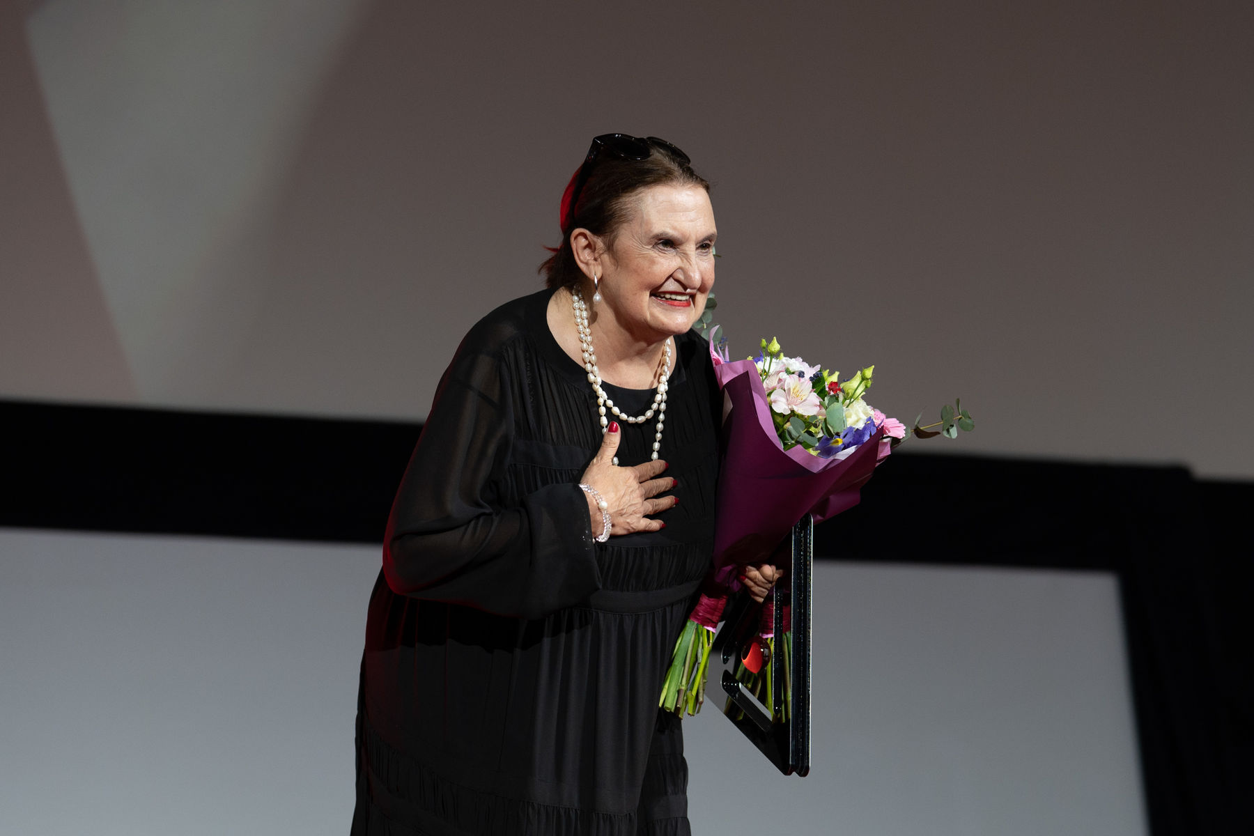 Herečka Eva Holubová sa klania divákom Art Film...