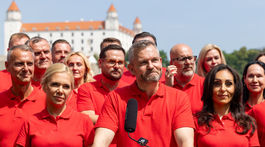 Hlas - SD, kandidáti, Peter Pellegrini, Richard Raši, Zuzana Dolinková, Denisa Saková, Peter Žiga
