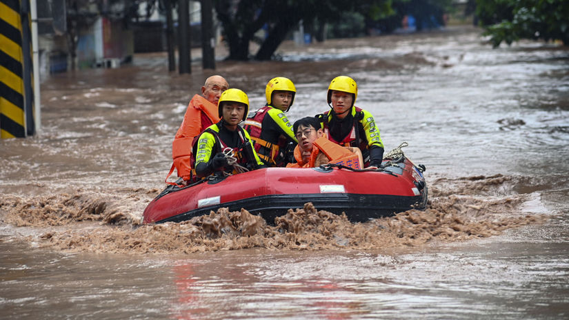 Čína, záplava, potopa, prírodná katastrofa