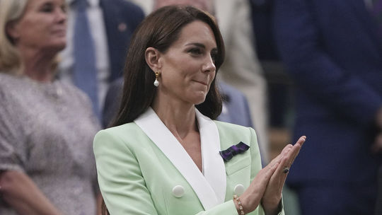 Kate, princezná z Walesu v kráľovskej lóži...