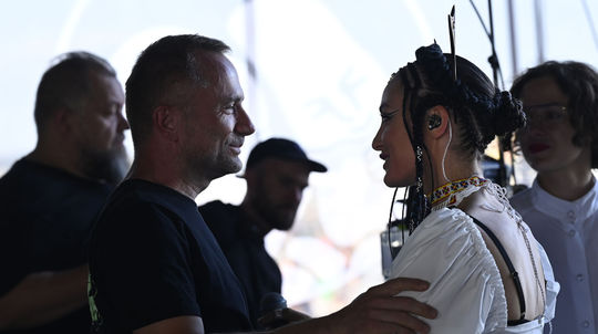 Na snímke vľavo riaditeľ festivalu Pohoda...