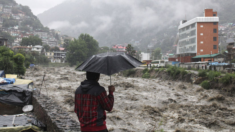 India sever, počasie dažde, zosuvy obete, záplavy