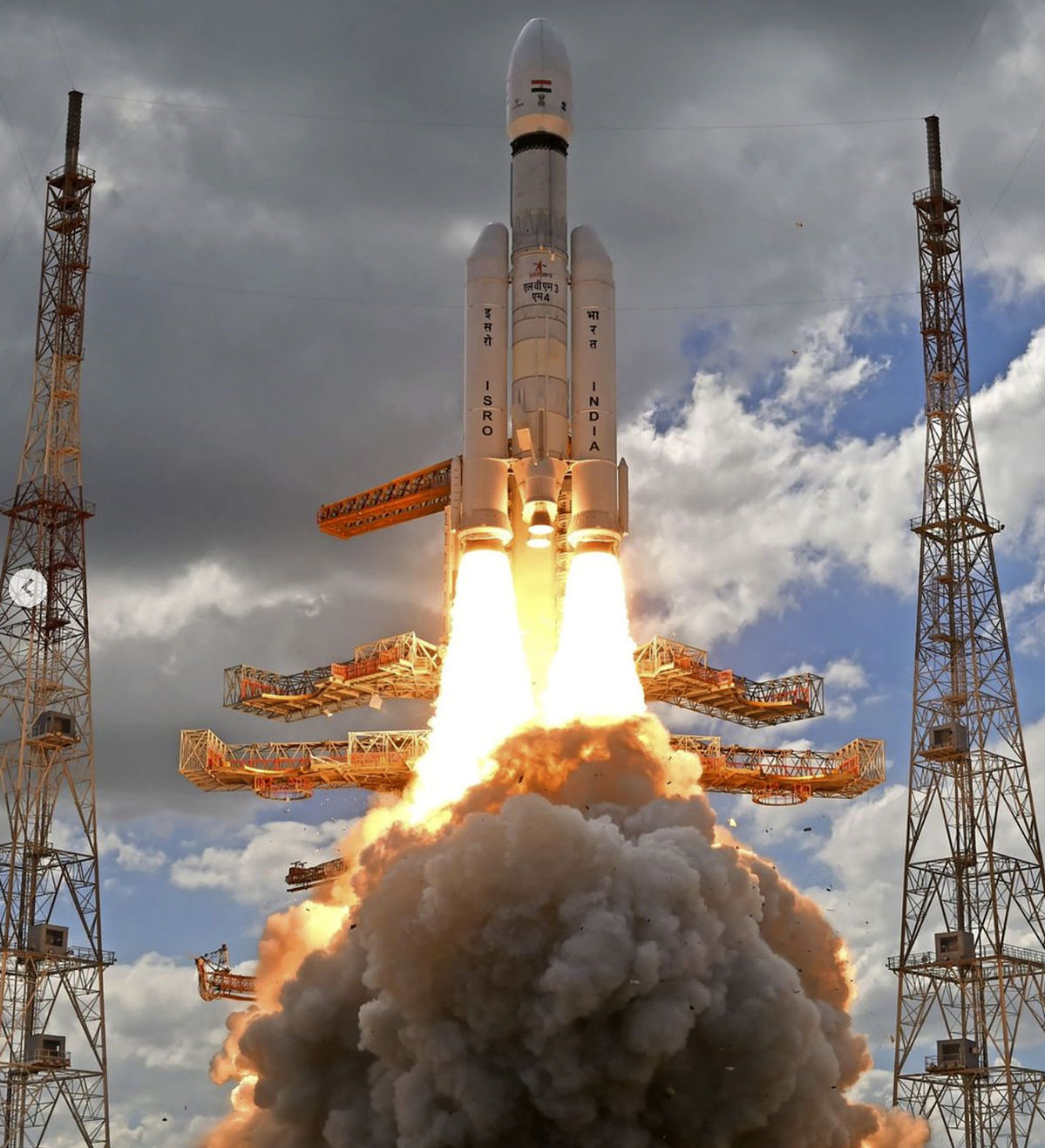 Nosná raketa s indickou lunárnou misiou...
