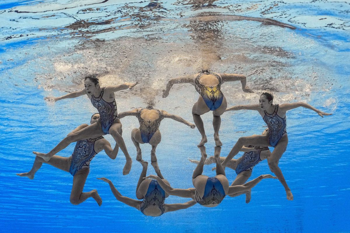Japonsko Plávanie synchronizované akvabely voľné tímy