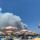 Požiar na gréckom ostrove Rodos.