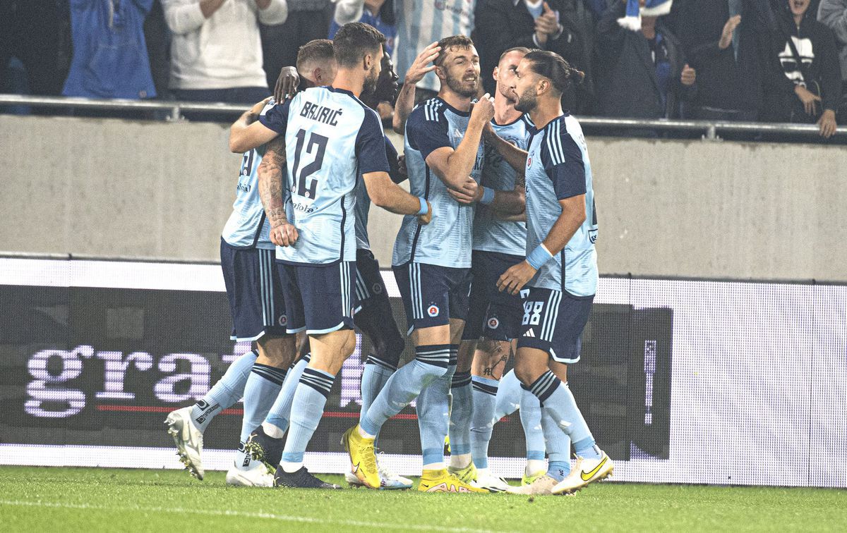 Gólová radosť Slovana proti Mostaru.