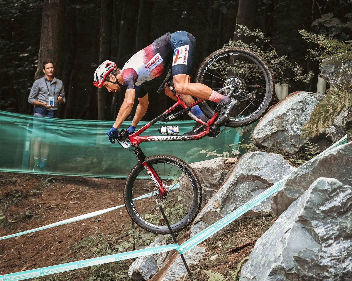 Peter Sagan lors d'un entraînement pour une course de montagne...