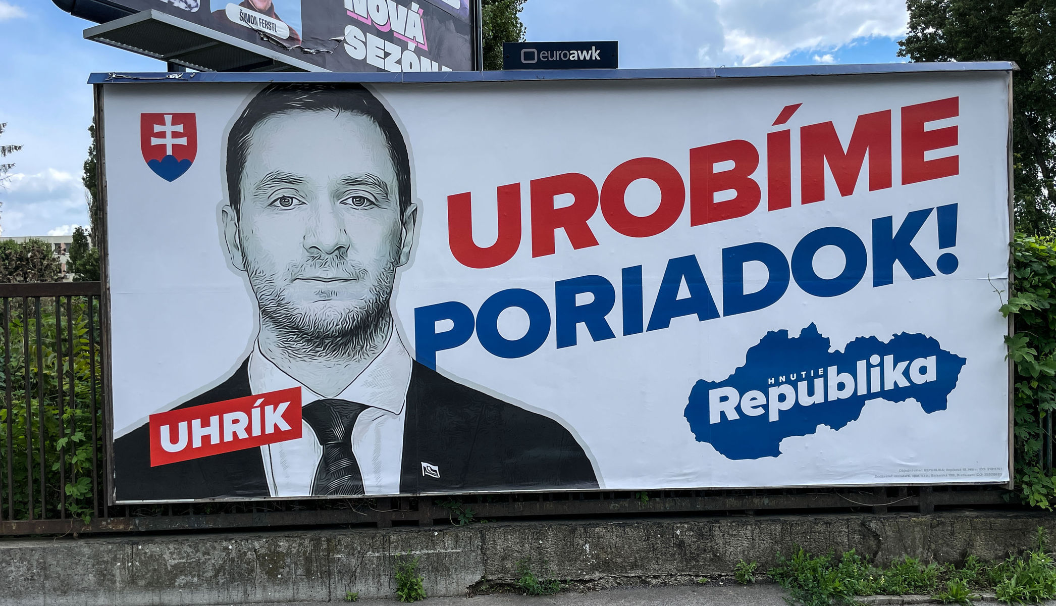 Billboard hnutia Republika, august 2023