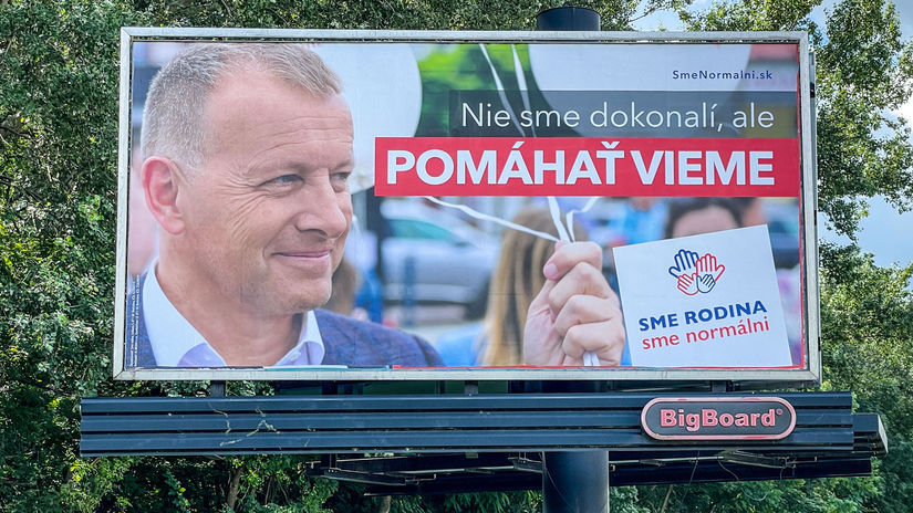 Billboard hnutia Sme rodina, august 2023