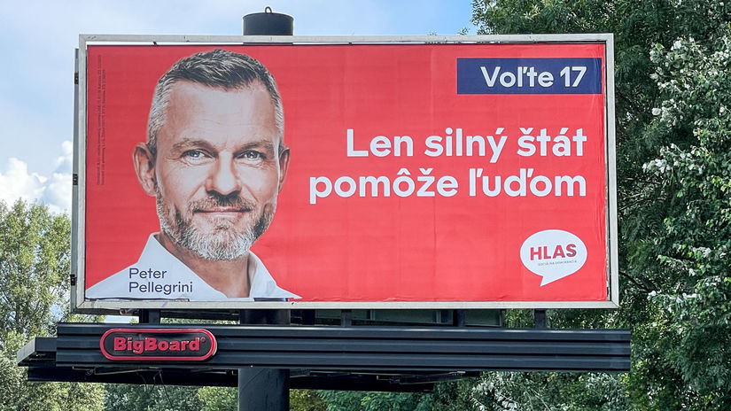 Billboard strany Hlas-SD, august 2023