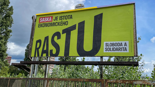 Billboard strany Saska, august 2023